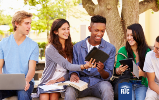 High School students sitting together